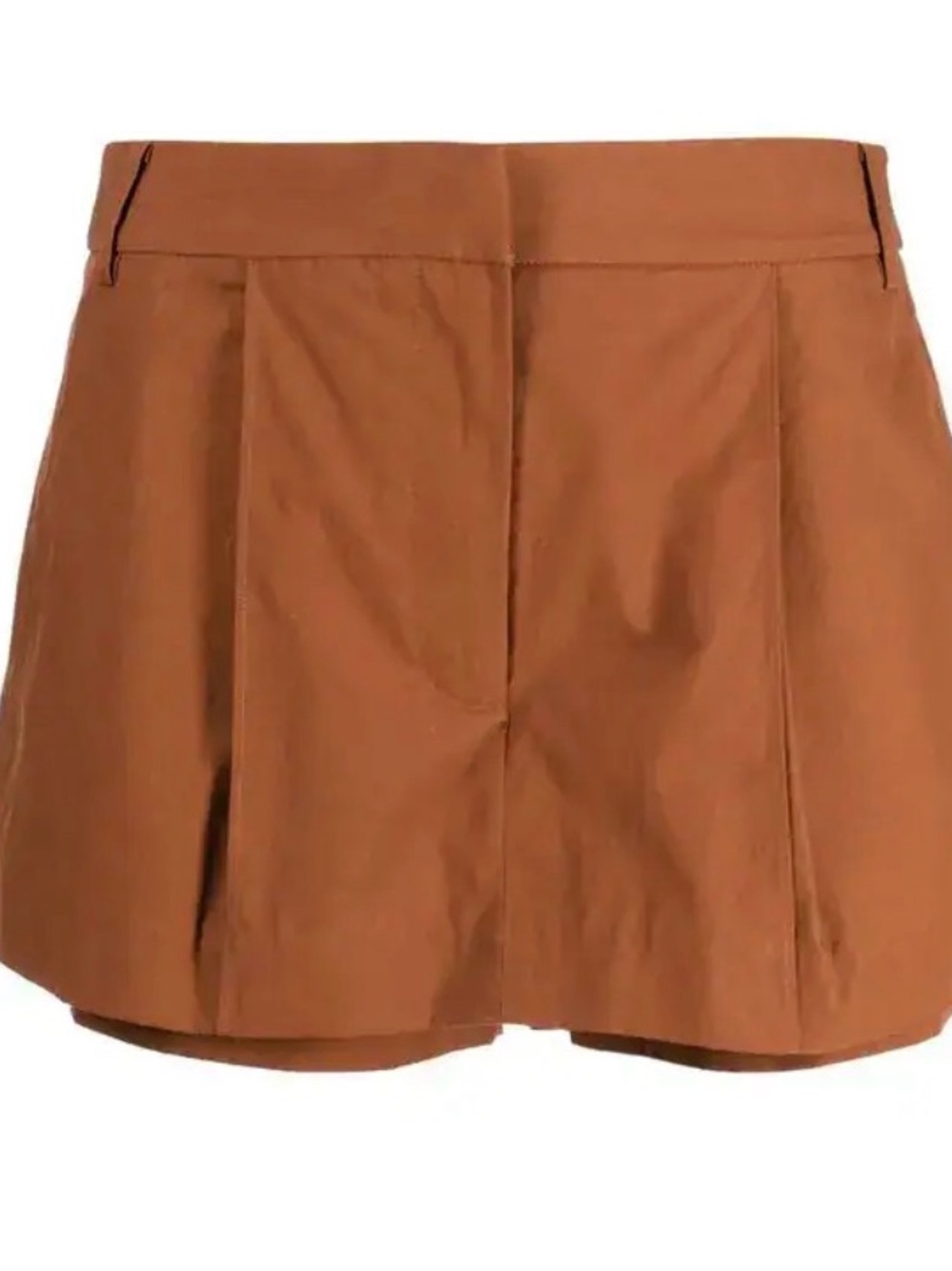 Tibi Rust-Tone Pleated Skort